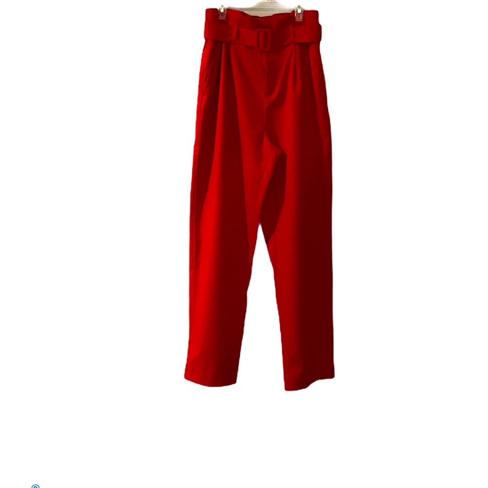 H&M Wide Belt Dress Pants - Red